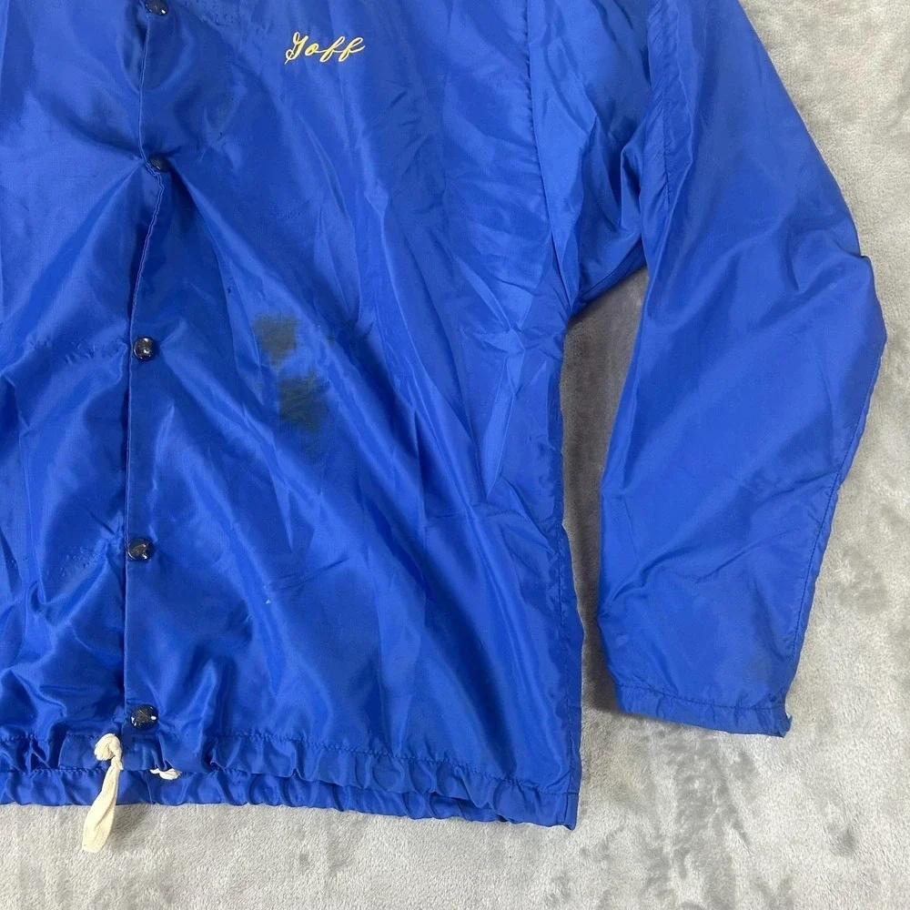Vintage Speedline Jacket Mens Large Blue Snap Coach Windbreaker Turkey Creek